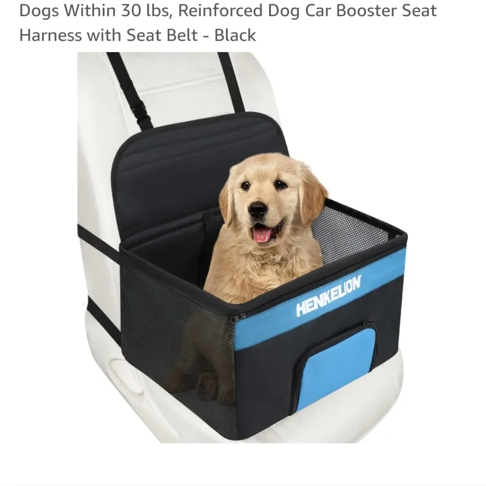 Henkelion Dog Car Seat, Dog Booster Seat for Car Front Seat, Pet Booster